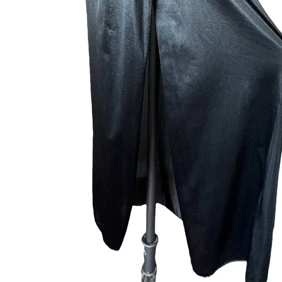 Vintage Fantasy Nightwear Lingerie Black Lace Slip Dress Goth Fairy Whimsygoth M - Picture 5 of 7